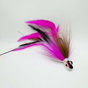 Pink White & Black Bucktail